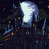 Arriving at Hogwarts icon/pixelart