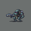 KF-101 robot icon/pixelart
