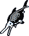 ichthyosaur fossil icon/pixelart
