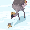 Winter day icon/pixelart