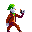 Joker Walk Cycle icon/pixelart
