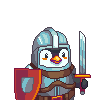 Knights Penguin icon/pixelart