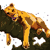 Sleeping Lion Cubbie icon/pixelart