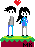 Lovers icon/pixelart