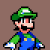 Luigi Fanart icon/pixelart