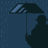 Rain Mood icon/pixelart