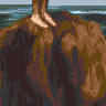 Mar verde icon/pixelart