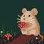 mouse with mashroom icon/pixelart