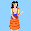 Minoan Woman icon/pixelart