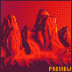 Sunset mountains icon/pixelart