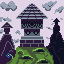 Mountaintop shrines icon/pixelart