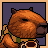 Mr. Capybara and his Coffee icon/pixelart