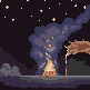 Night fire icon/pixelart