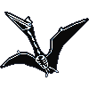 quetzalcoatlus fossil  icon/pixelart
