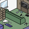 Isometeric Room icon/pixelart