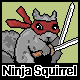 Ninja Squirrel Site Logo icon/pixelart