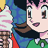 Bianca and Latias in Alto Mare icon/pixelart