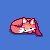 Red Scarf Fox icon/pixelart