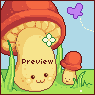 Pixel - Mushroom Smiles Header icon/pixelart