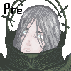 Glade of red flowers icon/pixelart