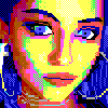 PETSCII on MS-DOS (CGA) icon/pixelart
