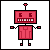 Pink Robot icon/pixelart