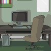 Home Office icon/pixelart
