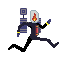 fire1 running icon/pixelart