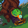 Sleeping Kiwi icon/pixelart