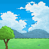 Simple Landscape icon/pixelart