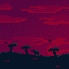 Sunset Over the Savannah icon/pixelart