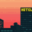 Sunset icon/pixelart