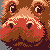 Fluffy Hippo icon/pixelart