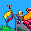 Colombian handicrafts store icon/pixelart