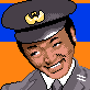 Train Man - train conductor icon/pixelart