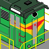 Locomotive icon/pixelart
