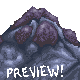 Frozen mountains icon/pixelart