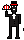 Weird Creatures With Top Hats And Suits icon/pixelart