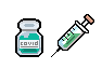 Vaccine covid icon/pixelart