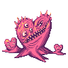 Goopy monster hearts icon/pixelart