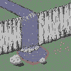 Waterfall icon/pixelart