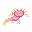 Floating - Flaming Axolotl icon/pixelart