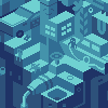 Blue Island icon/pixelart